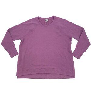 Athleta Size XL Coaster Luxe Recover Sweatshirt Purple Thumbholes NWT